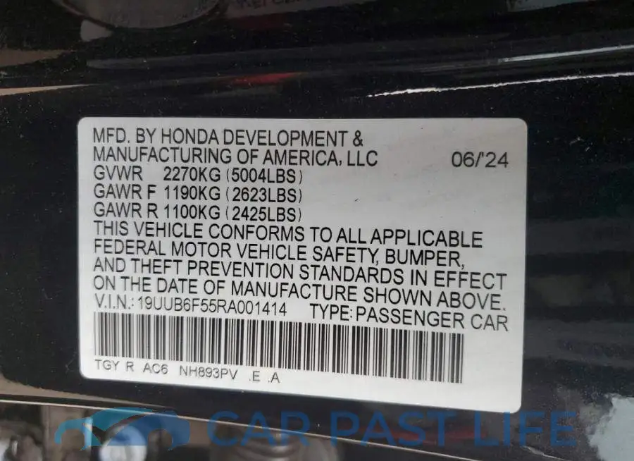 19UUB6F55RA001414# 12