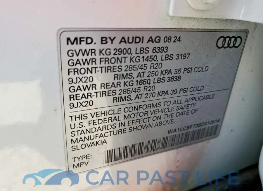 WA1LCBF73SD012914# 13