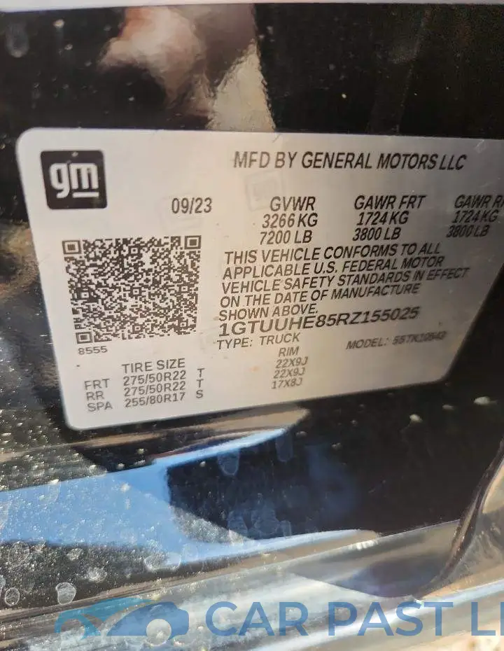 1GTUUHE85RZ155025# 13