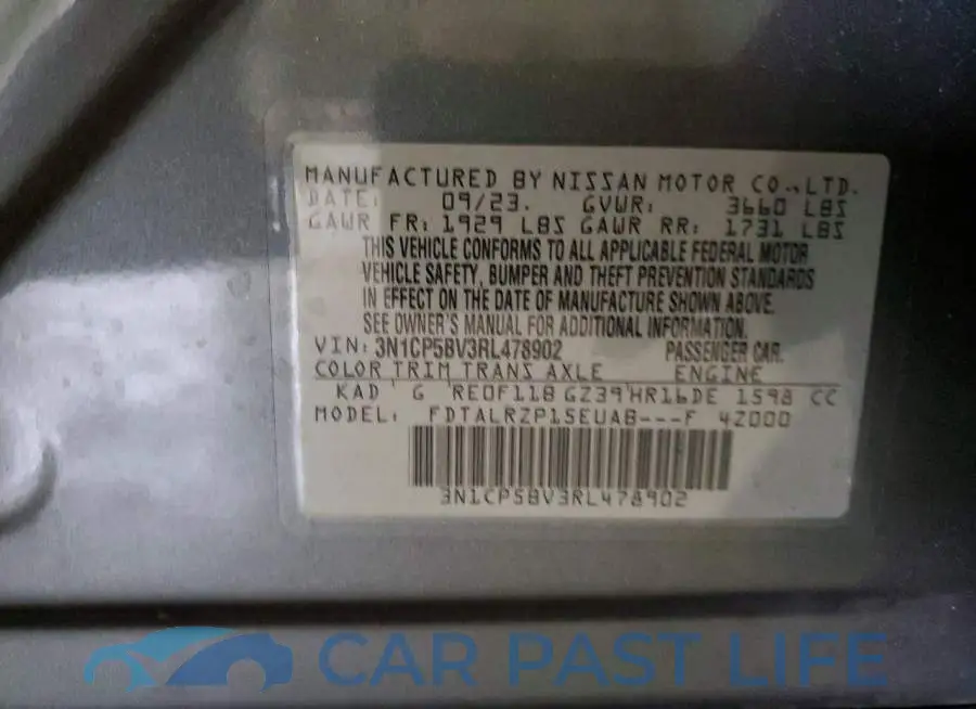 3N1CP5BV3RL478902# 14