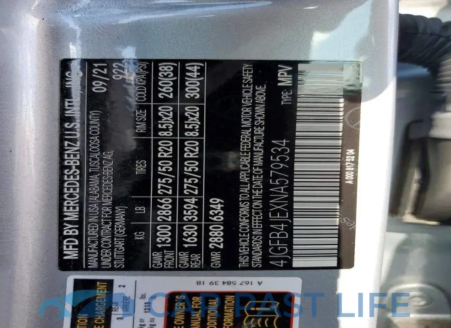 4JGFB4JEXNA579534# 13