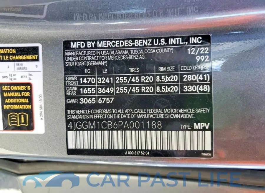 4JGGM1CB6PA001188# 14
