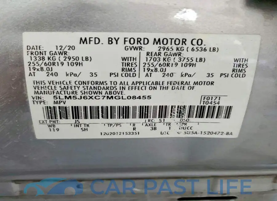 5LM5J6XC7MGL08455# 14