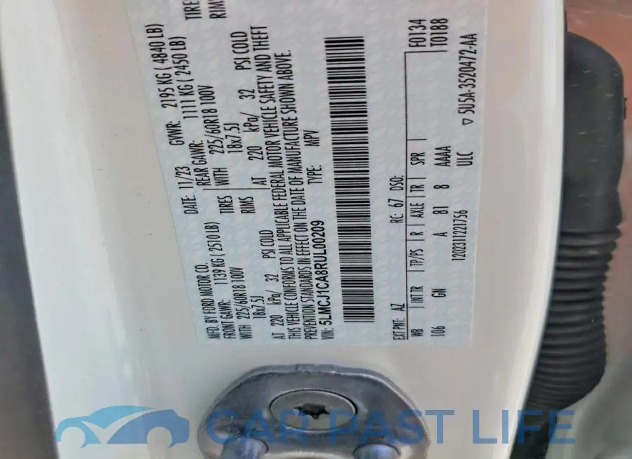 5LMCJ1CA8RUL00209# 13