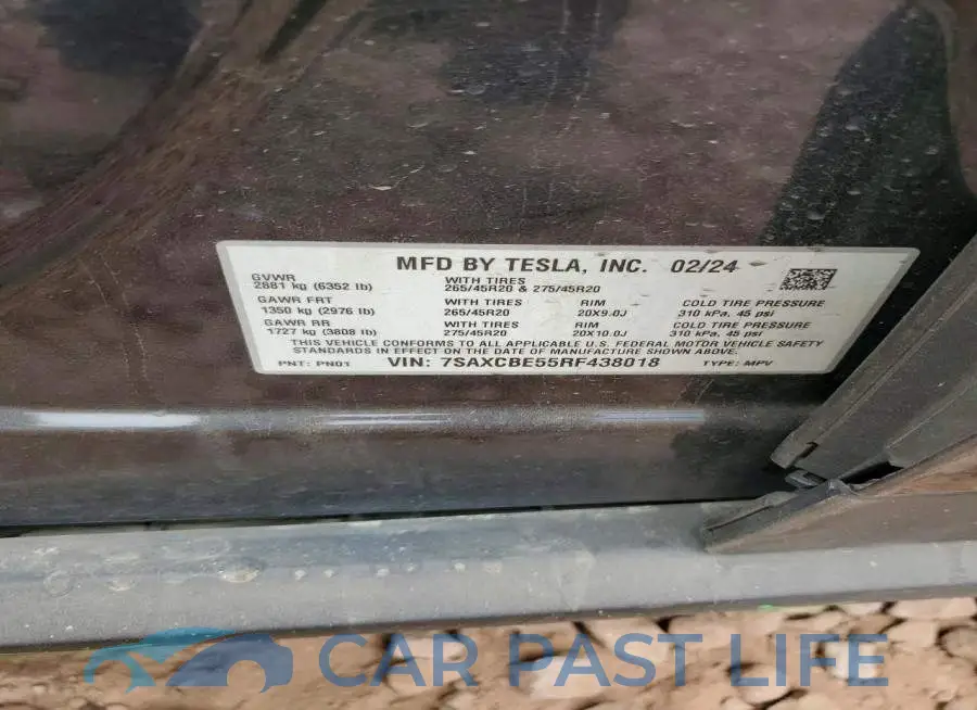7SAXCBE55RF438018# 13