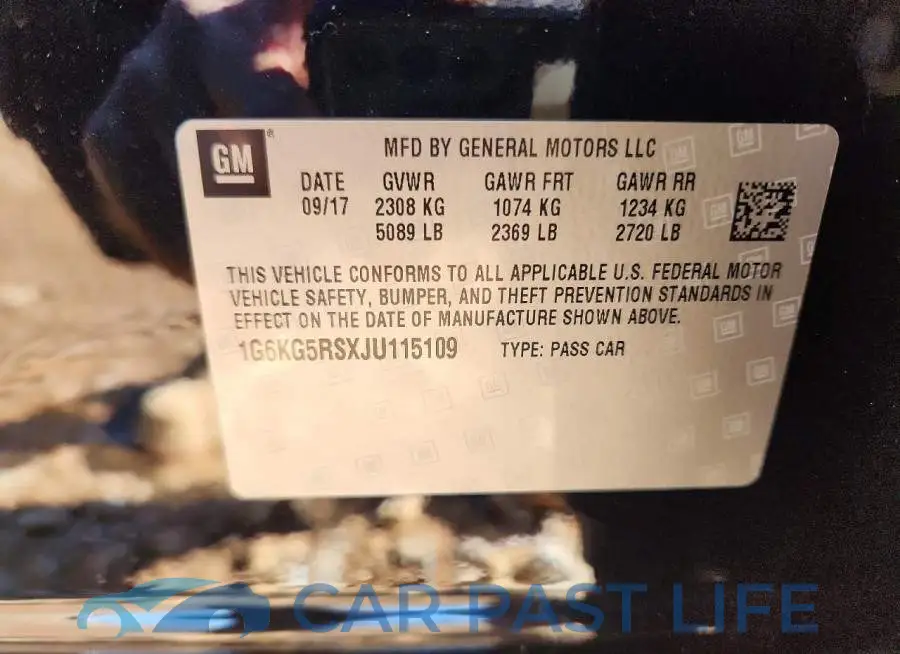 1G6KG5RSXJU115109# 13