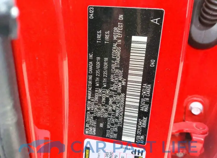 2T2ADCAZ6RC006696# 13
