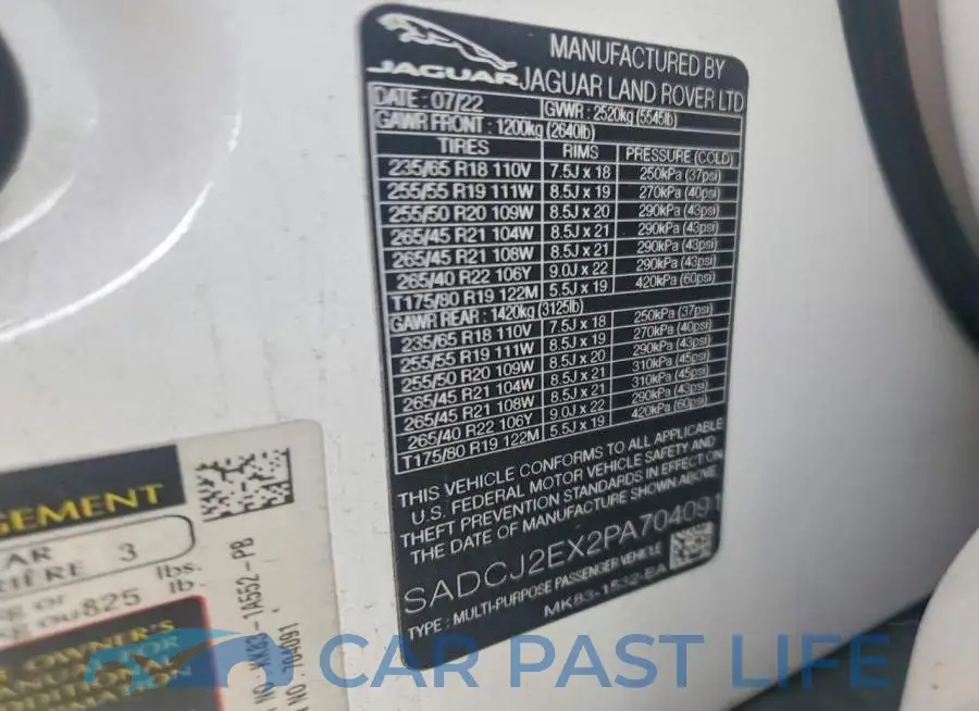 SADCJ2EX2PA704091# 14