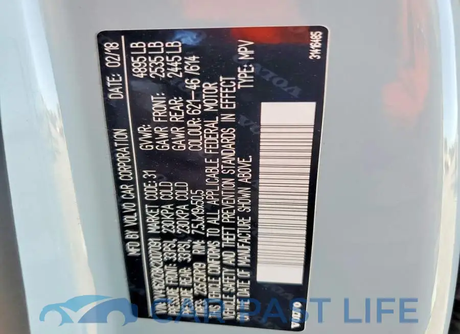 YV4162XZ8K2007091# 12