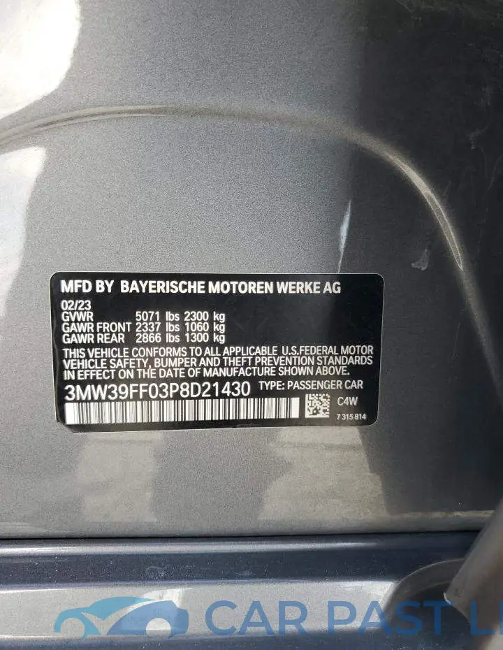 3MW39FF03P8D21430# 12