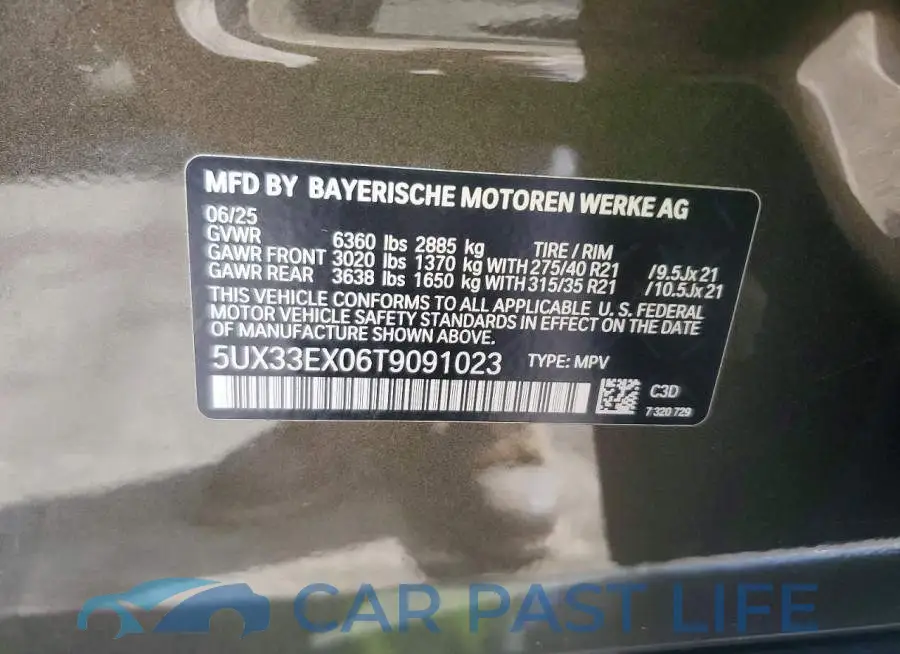 5UX33EX06T9091023# 13