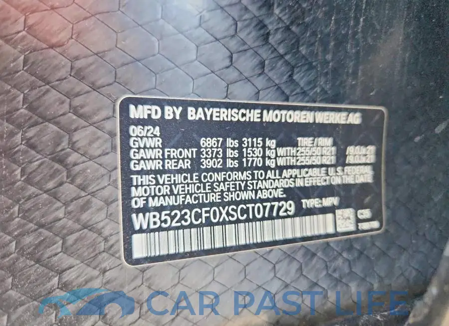 WB523CF0XSCT07729# 13