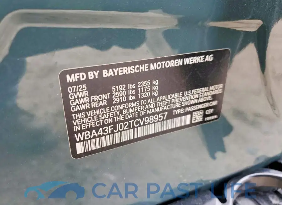 WBA43FJ02TCV98957# 13