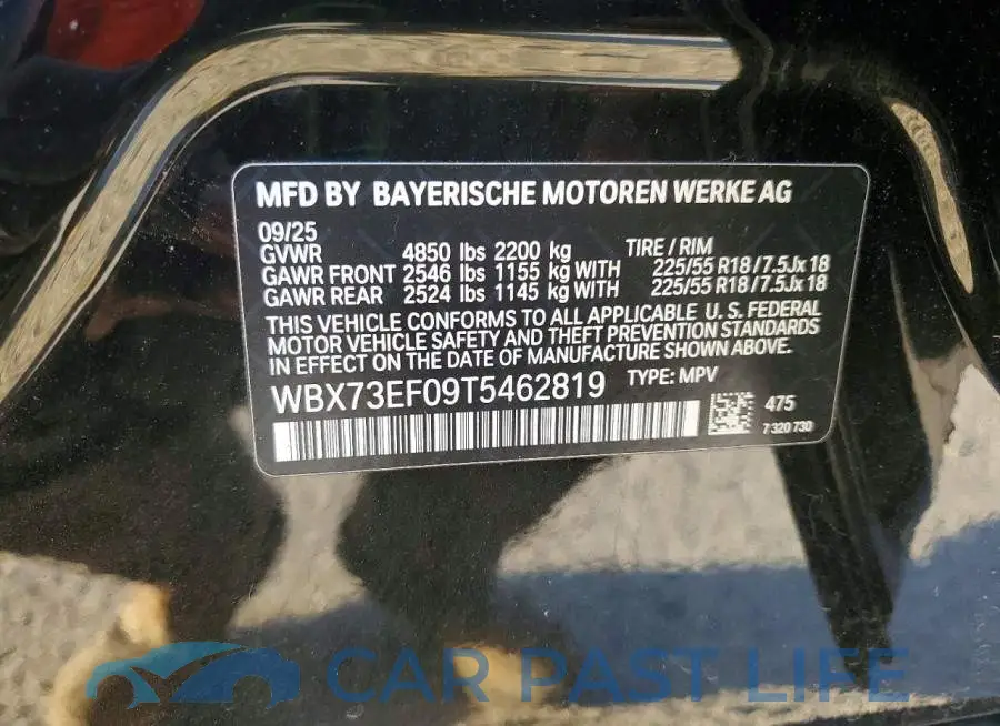 WBX73EF09T5462819# 13