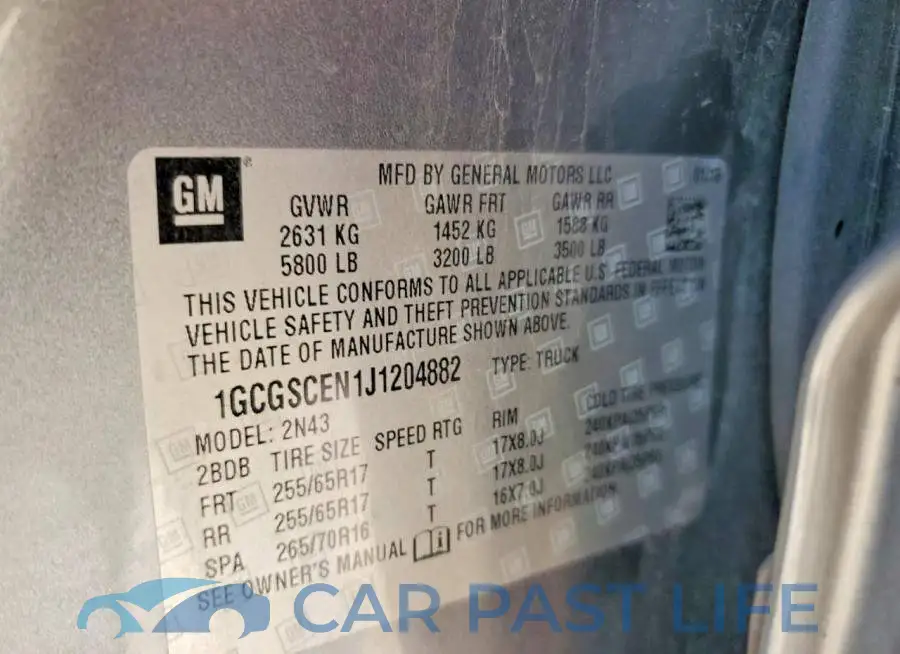 1GCGSCEN1J1204882# 12