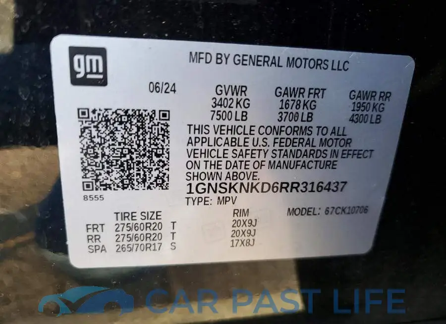 1GNSKNKD6RR316437# 14