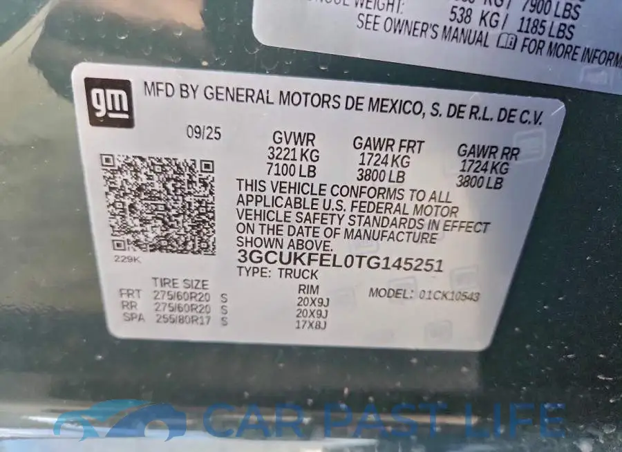 3GCUKFEL0TG145251# 13