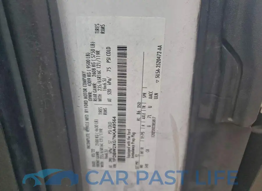 1FDBW2XG7NKA49564# 12