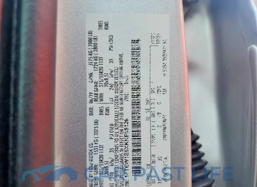 1FTEW1E5XKKE05126# 12