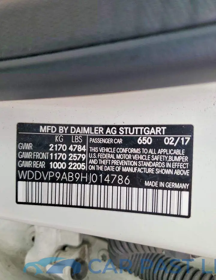 WDDVP9AB9HJ014786# 13