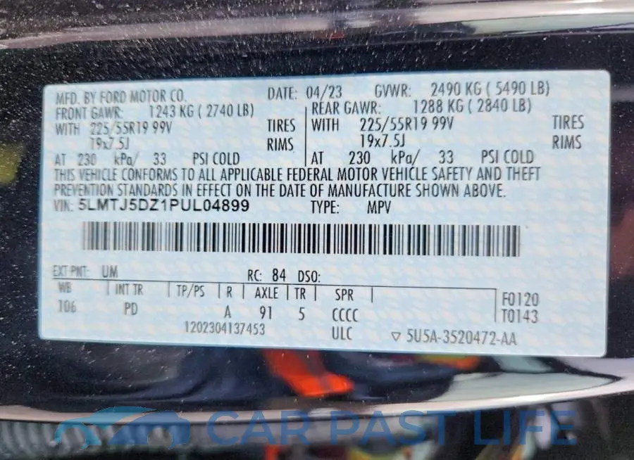 5LMTJ5DZ1PUL04899# 14