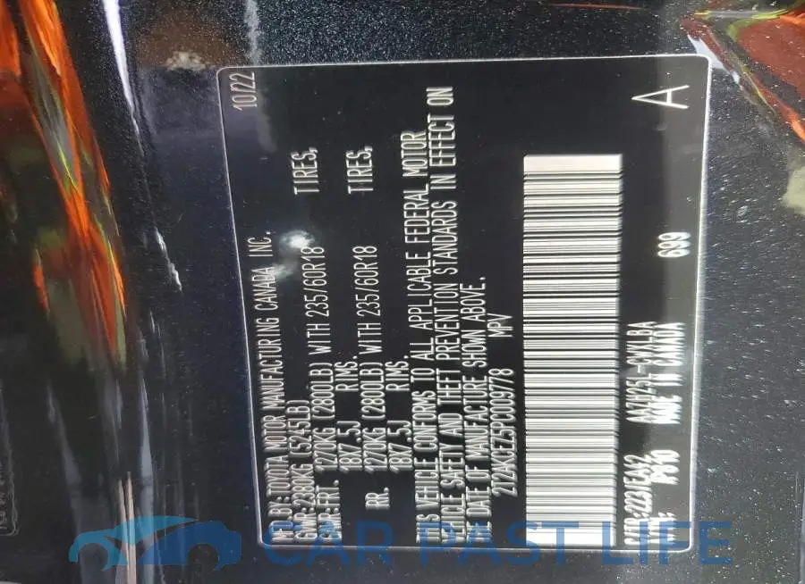 2T2AKCEZ5PC009778# 14
