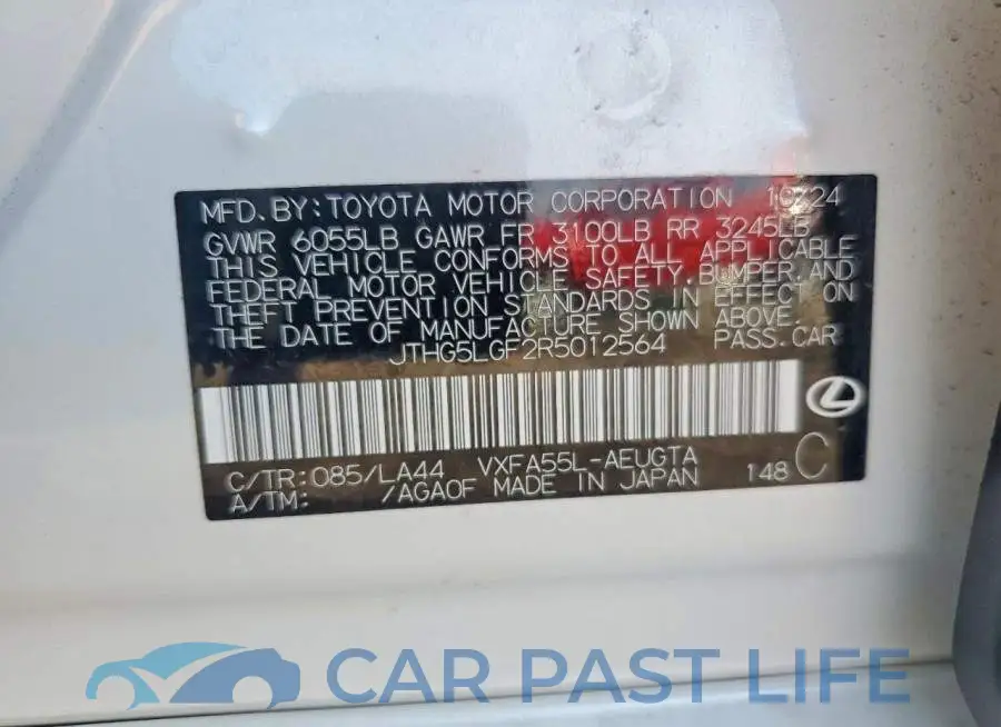 JTHG5LGF2R5012564# 12