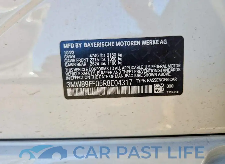 3MW89FF05R8E04317# 12