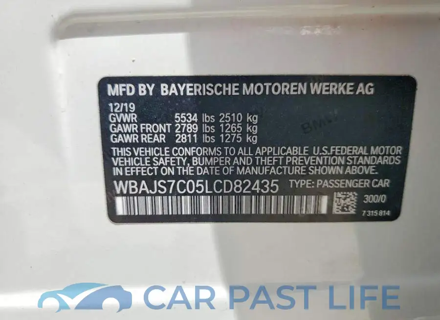 WBAJS7C05LCD82435# 12
