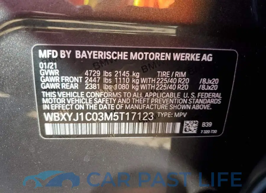 WBXYJ1C03M5T17123# 12