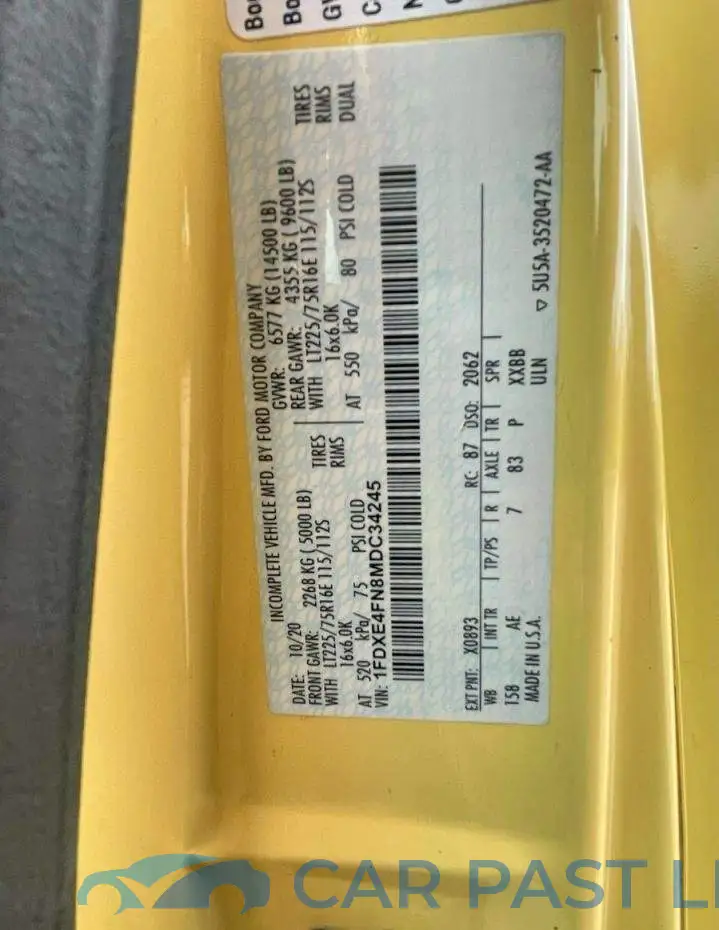 1FDXE4FN8MDC34245# 10