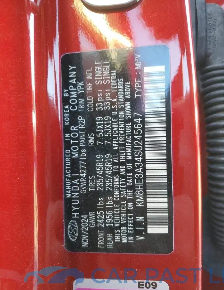 KM8HE3A34SU245647# 13