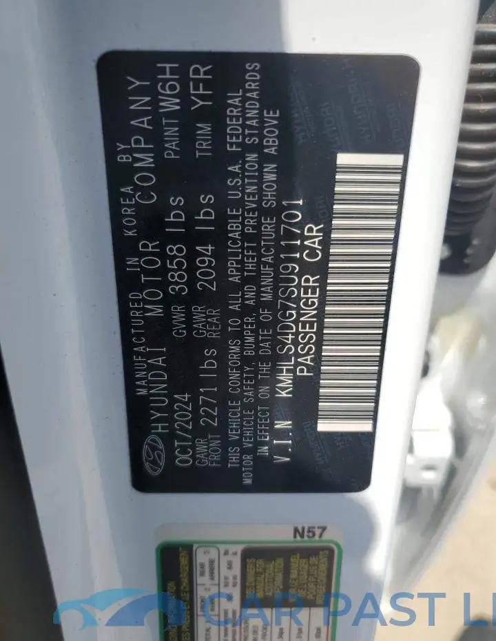 KMHLS4DG7SU911701# 12
