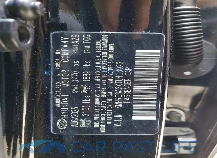 KMHRC8A3XTU418922# 12