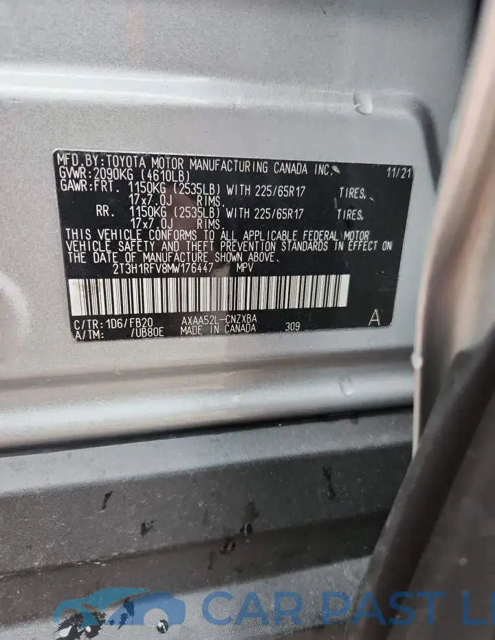 2T3H1RFV8MW176447# 13