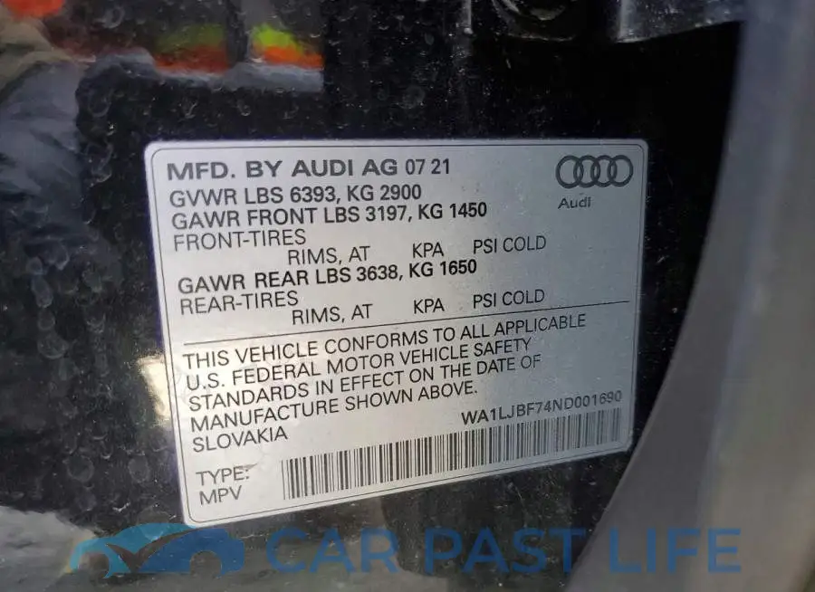 WA1LJBF74ND001690# 14