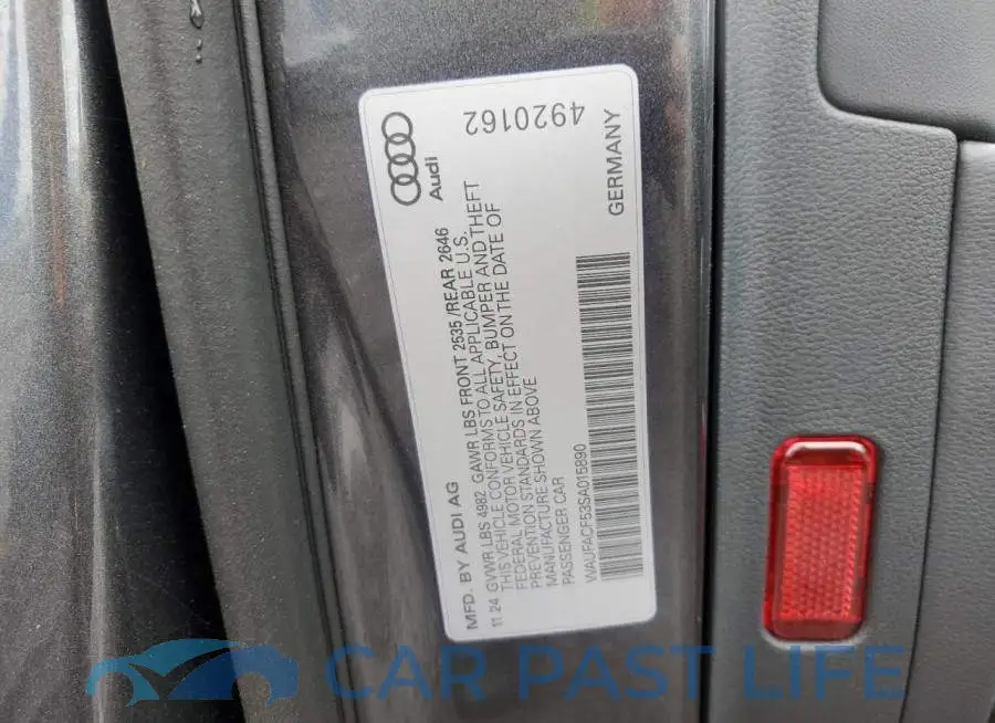 WAUFACF53SA015890# 12
