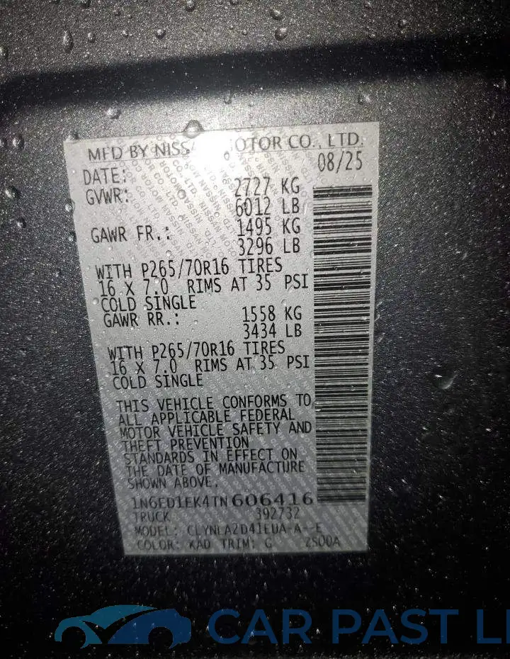 1N6ED1EK4TN606416# 13