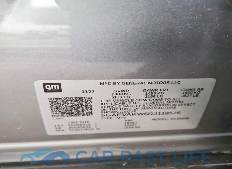 5GAEVAKW6RJ118576# 13