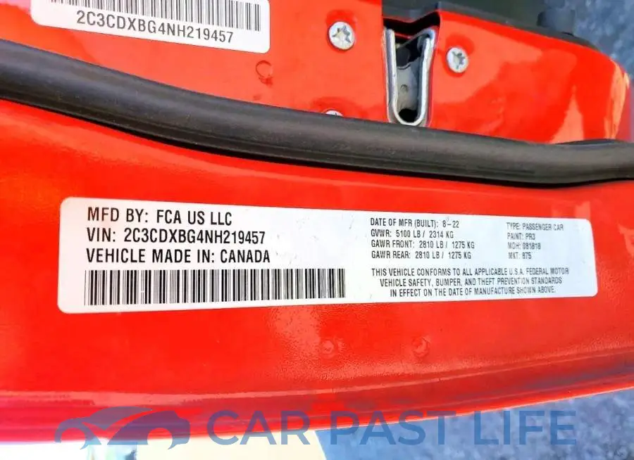 2C3CDXBG4NH219457# 13
