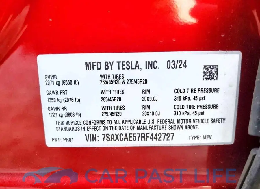 7SAXCAE57RF442727# 13