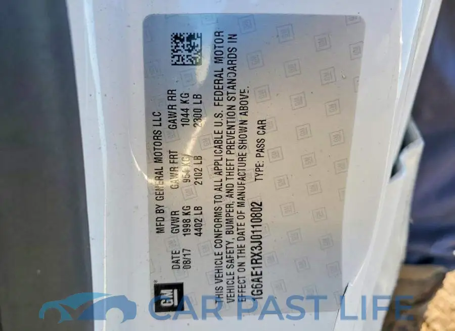 1G6AE1RX3J0110802# 12