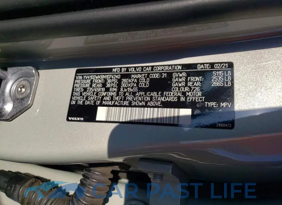 YV4102WK6M1074240# 12