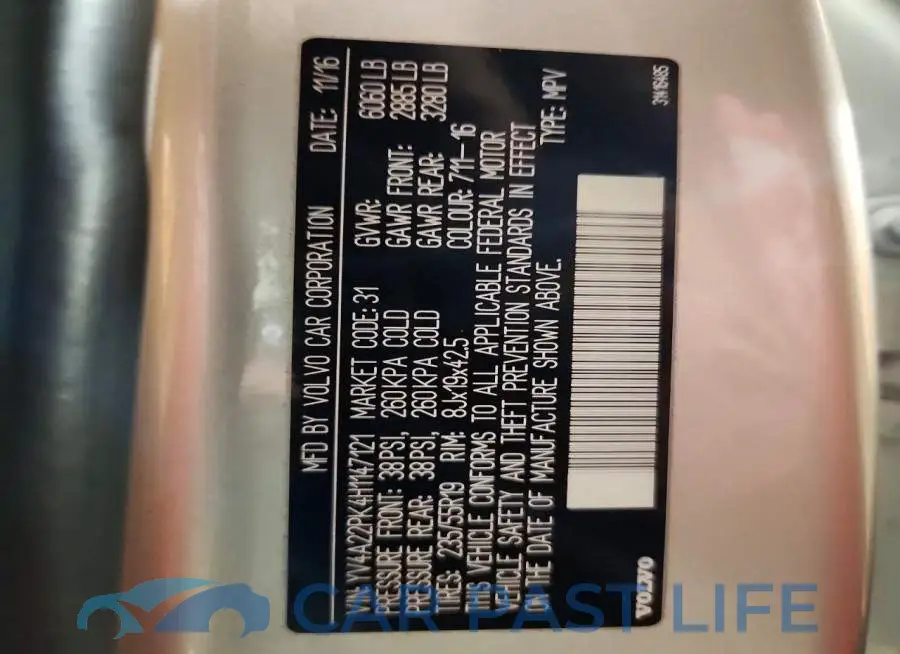 YV4A22PK4H1147121# 13