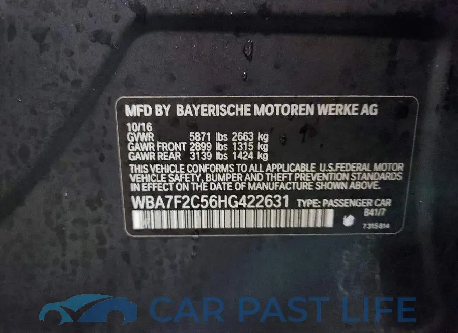WBA7F2C56HG422631# 13