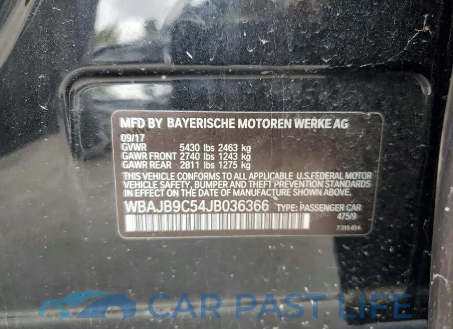 WBAJB9C54JB036366# 12