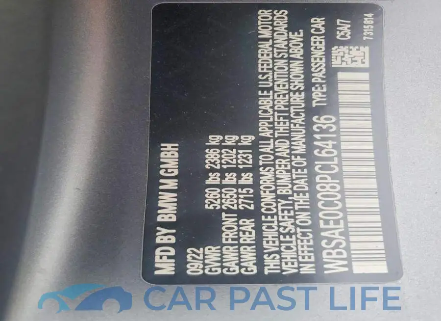 WBSAE0C08PCL64136# 12