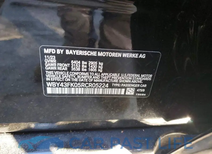 WBY43FK05RCR05224# 12