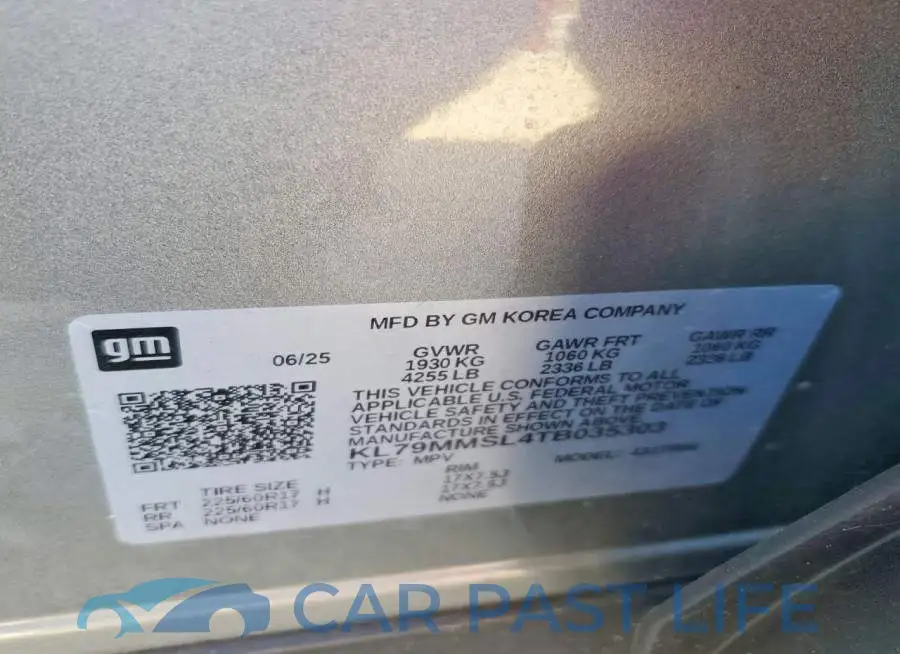KL79MMSL4TB035303# 13