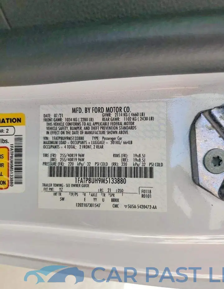 1FATP8UH9M5133880# 12